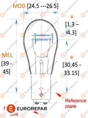 Лампа накаливания Eurorepar. Артикул 1616431380