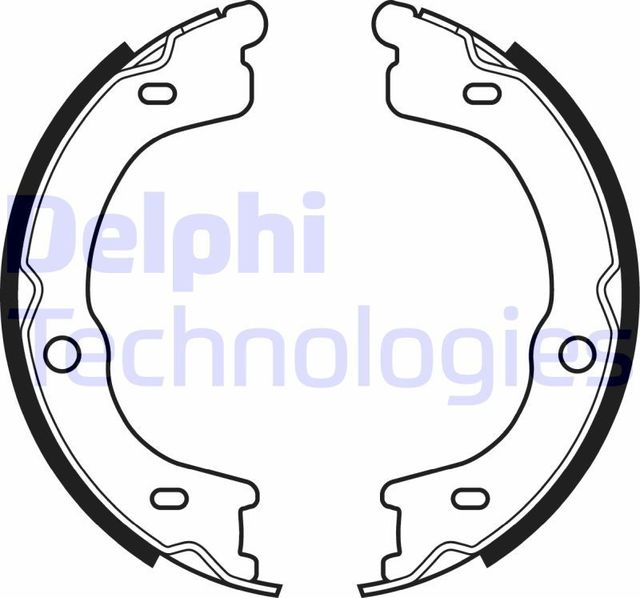 Тормозные колодки (стояночная тормозная система) Delphi задние для Kia Sorento I 2006-2011. Артикул LS2048