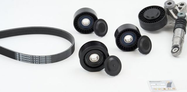 Приводной ремень поликлиновой с роликами (комплект) ContiTech для Audi Q7 I (4L) 2006-2015. Артикул 6PK2490K1