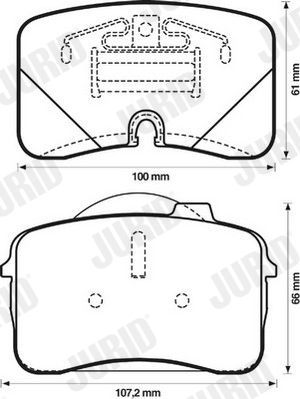 Тормозные колодки Jurid. Артикул 571562J