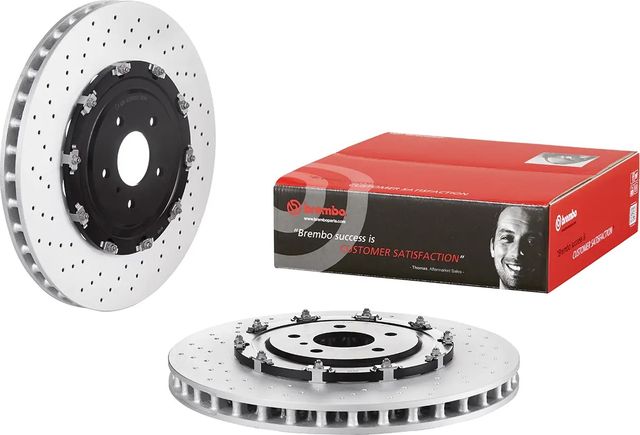 Тормозной диск Brembo Two-Piece Floating передний для Nissan GT-R I 2007-2026. Артикул 09.B386.13