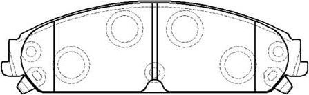 Тормозные колодки HSB передние для Dodge Challenger III 2008-2026. Артикул HP5250