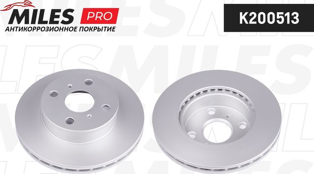 Тормозной диск Miles передний для Toyota Corolla E80 1983-1987. Артикул K200513