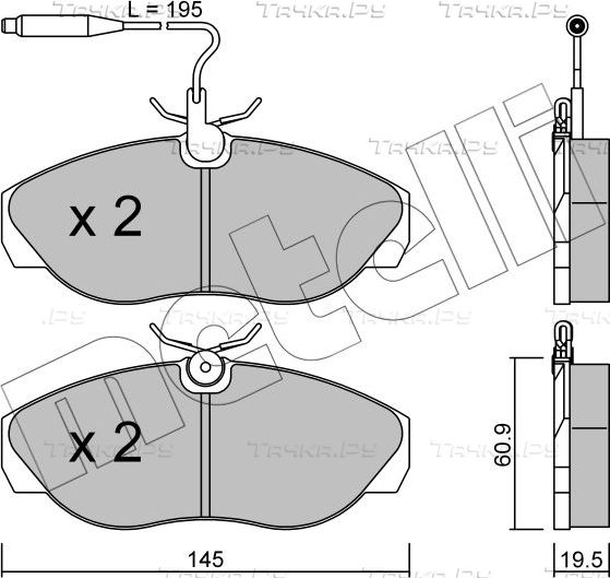 Тормозные колодки Metelli передние для Fiat Ducato II 1994-2002. Артикул 22-0154-0