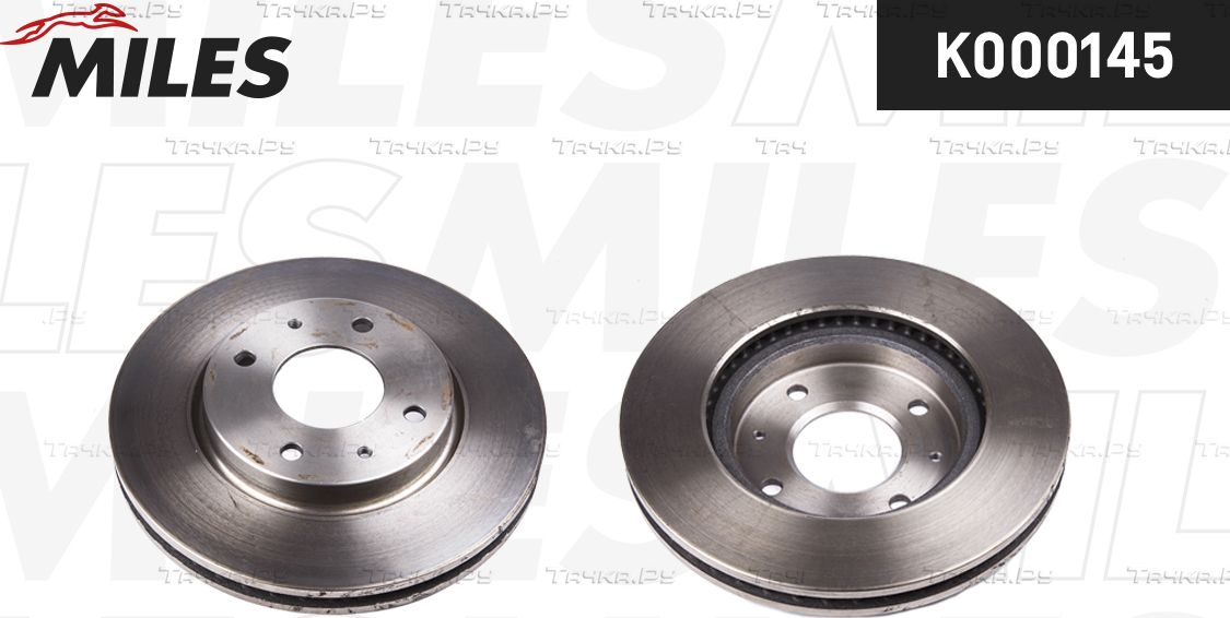 Тормозной диск Miles передний для Mitsubishi Galant VIII 1997-2004. Артикул K000145