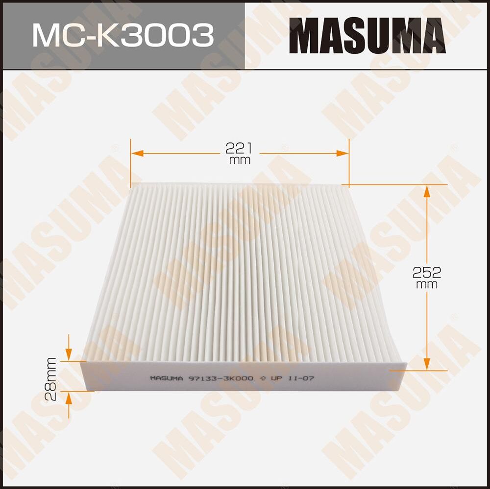 Салонный фильтр Masuma. Артикул MC-K3003