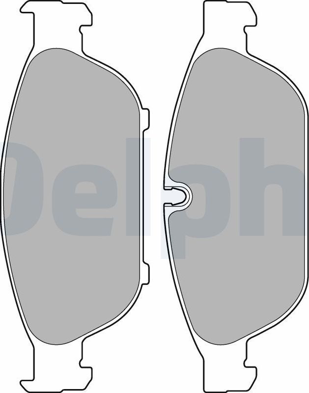 Тормозные колодки Delphi (Low-Metallic). Артикул LP2301