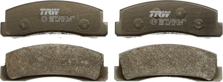 Тормозные колодки TRW COTEC. Артикул GDB265