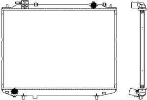 Радиатор охлаждения двигателя Sakura для Mazda BT-50 I 2006-2015. Артикул 3301-1028