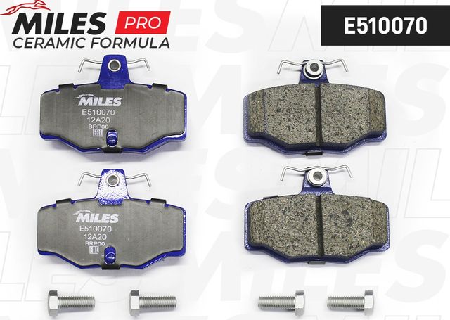 Тормозные колодки Miles (Керамика) задние для Nissan Almera Tino I 2000-2006. Артикул E510070