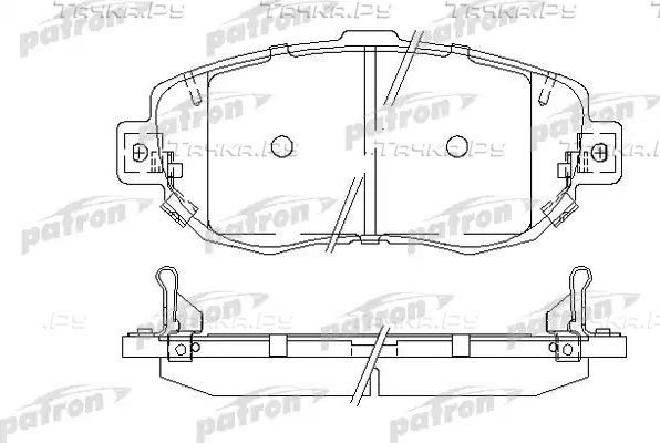 Тормозные колодки Patron передние для Toyota Cresta V (X100) 1996-2001. Артикул PBP1564