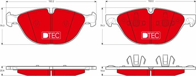 Тормозные колодки TRW DTEC COTEC для BMW X5 II (E70) 2006-2013. Артикул GDB1728DTE