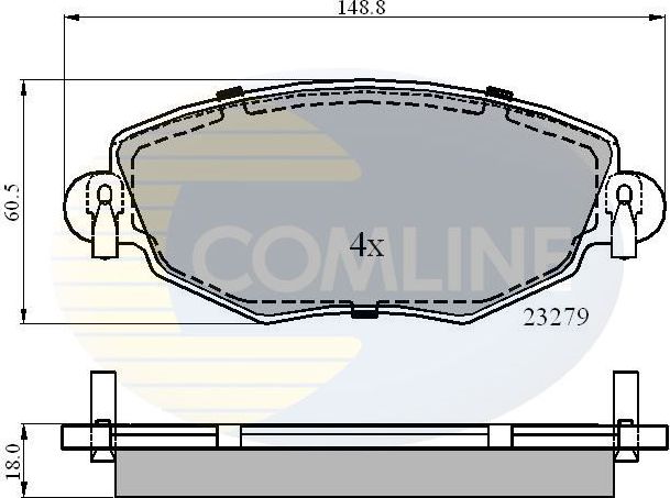 Тормозные колодки Comline Comline. Артикул CBP01110