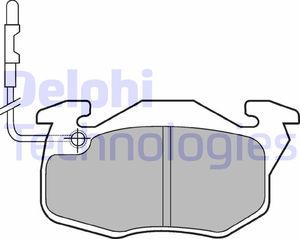 Тормозные колодки Delphi (Low-Metallic) передние для Citroen Saxo 2003-2003. Артикул LP490