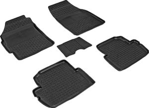 Коврики резиновые Seintex с высоким бортиком для салона Chevrolet Spark III 2010-2015. Артикул 83109