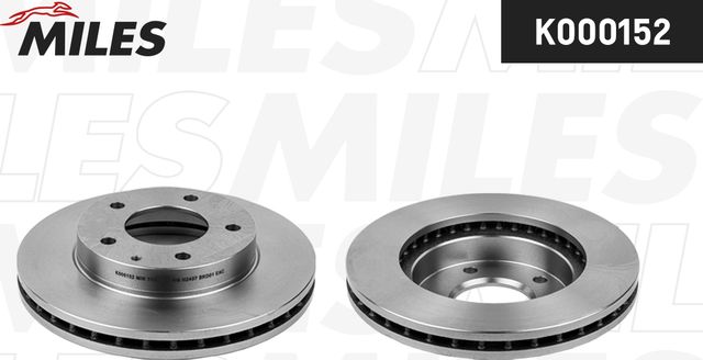 Тормозной диск Miles передний для Mazda 626 IV (GE) 1991-1997. Артикул K000152