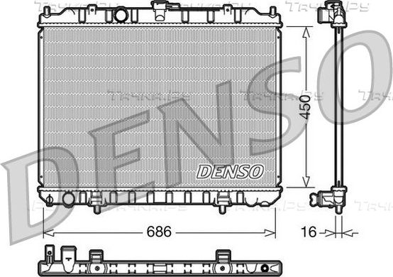Радиатор охлаждения двигателя Denso (алюминий). Артикул DRM46004