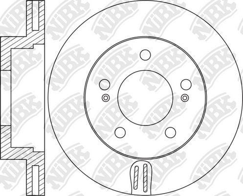 Тормозной диск NiBK передний для SsangYong Rodius II 2013-2026. Артикул RN1456