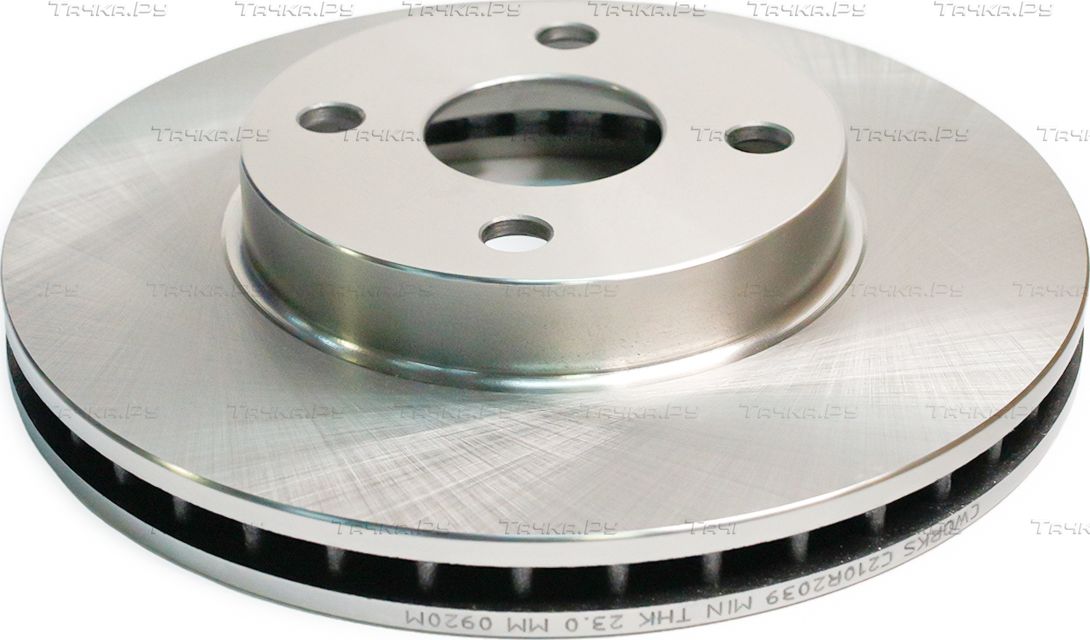 Тормозной диск Cworks передний для Toyota Corolla E120, E130 2001-2008. Артикул C210R2039
