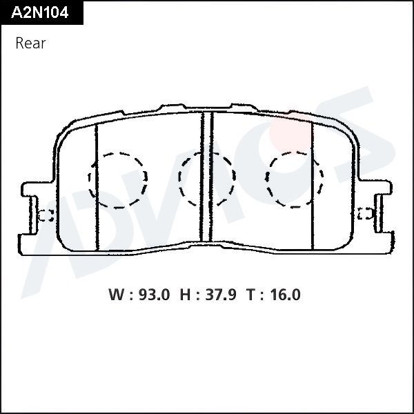 Тормозные колодки Advics. Артикул A2N104