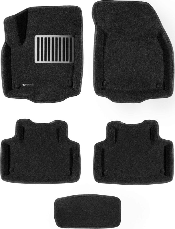 Коврики текстильные Euromat 3D Lux для салона Land Rover Range Rover Evoque 2011-2018 ЧЕРНЫЕ. Артикул EM3D-003103