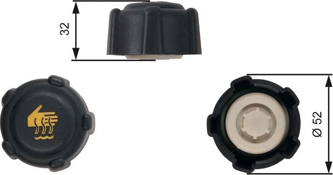 Крышка радиатора Gates. Артикул RC223