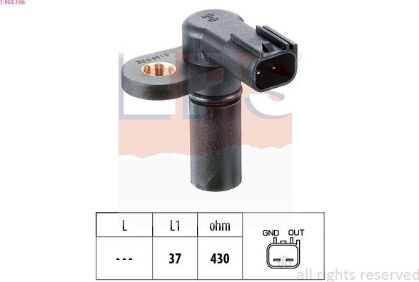 Датчик положения распредвала EPS Made in Italy - OE Equivalent. Артикул 1.953.166