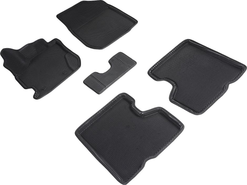 Коврики Seintex 3D EVA Соты для салона Renault Kaptur 4WD 2016-2026 ЧЕРНЫЕ. Артикул 95432