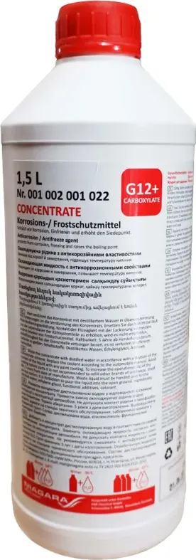 1002001022 NIAGARA Антифриз-концентрат G12+ красный 1,5л Niagara. Артикул 001002001022