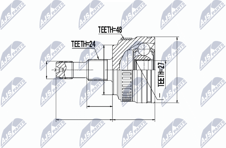 Шрус наружный (граната) NTY. Артикул NPZ-ME-005