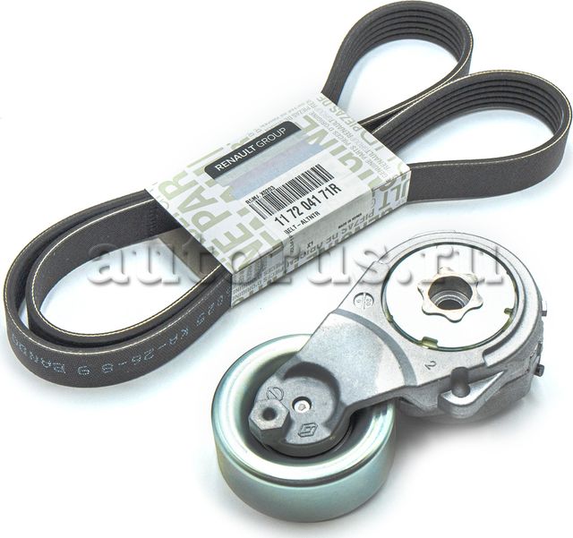 Натяжной ролик (натяжитель) приводного поликлинового ремня Renault. Артикул 117206170R