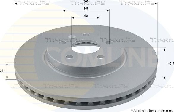 Тормозной диск Comline COATED. Артикул ADC1162V