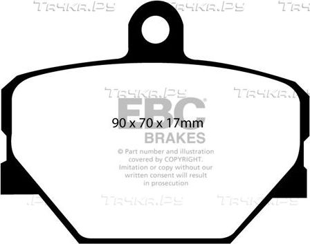 Тормозные колодки EBC Brakes передние для Smart Fortwo II (W451) 2007-2015. Артикул DP21287