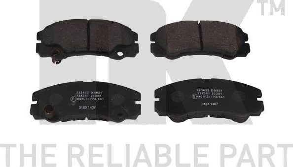 Тормозные колодки NK. Артикул 223622