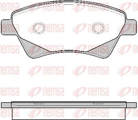 Тормозные колодки Remsa передние для Renault Kangoo II 2008-2026. Артикул 0976.20