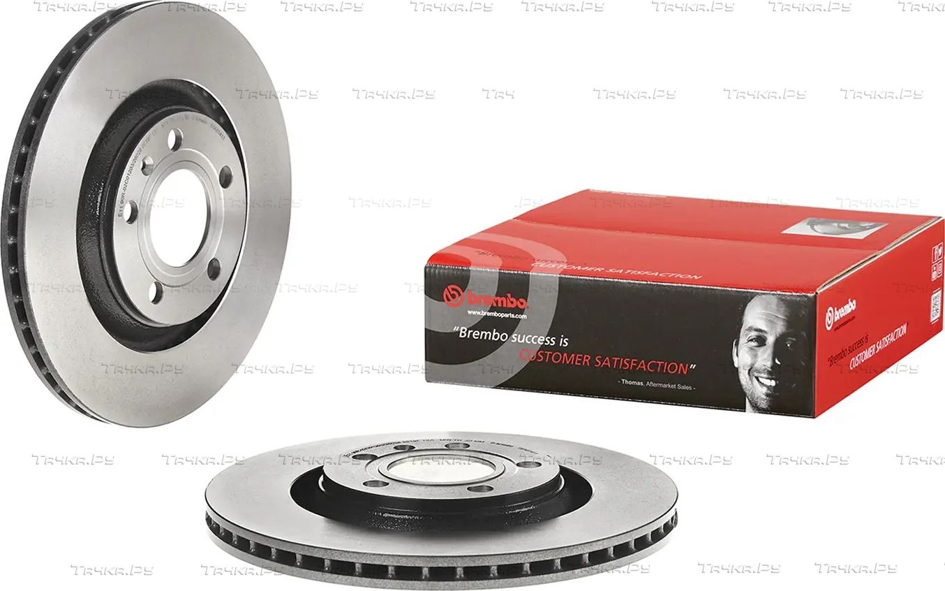 Тормозной диск Brembo PRIME LINE - UV Coated задний для Audi S4 III (B7) 2004-2009. Артикул 09.A814.11