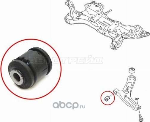 Сайлентблок переднего нижнего рычага передний HYUN (SAT). Артикул ST545513X000