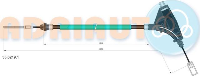 Трос ручника (тросик ручного тормоза) Adriauto. Артикул 35.0219.1
