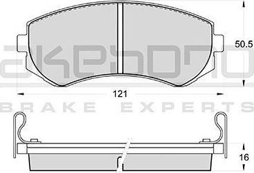 Тормозные колодки Akebono Standard. Артикул AN-277WK