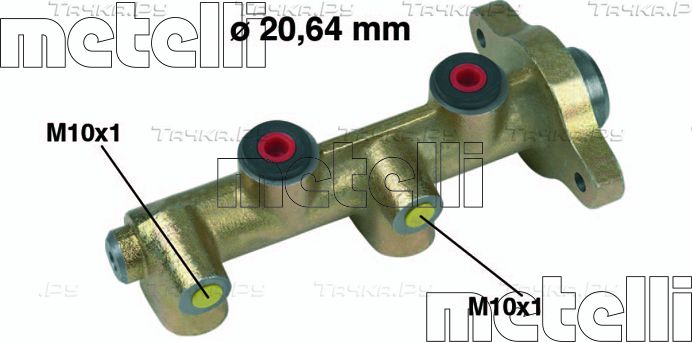 Тормозной цилиндр главный Metelli (Чугун) для Opel Kadett B 1965-1973. Артикул 05-0117