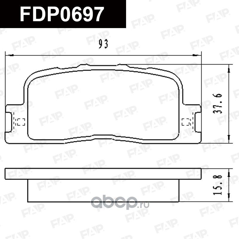 Колодки тормозные задние (FAP). Артикул FDP0697