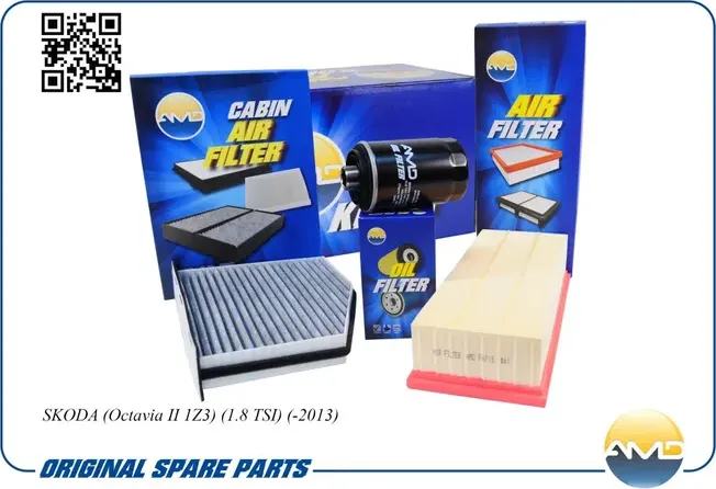 Комплект фильтров (масл.06J115403Q + возд.1K0129620D + салон.уголь.1K0819644B) (AMD). Артикул AMDSETF131C
