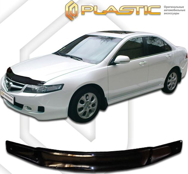 Дефлектор СА Пластик для капота (Classic черный) Honda Accord 2006-2008. Артикул 2010010101923