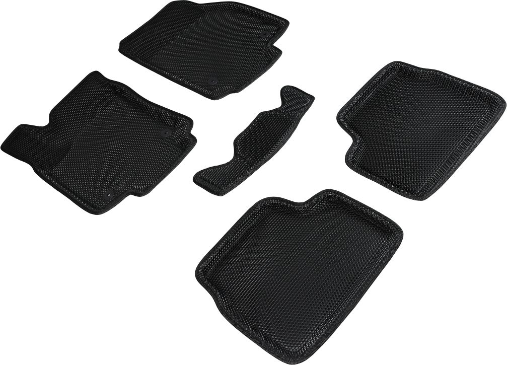 Коврики Seintex 3D EVA Соты для салона Opel Astra H седан 2004-2015 ЧЕРНЫЕ. Артикул 95426