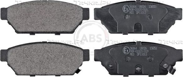 Тормозные колодки ABS задние для Mitsubishi Colt IV (CA0) 1992-1996. Артикул 36864
