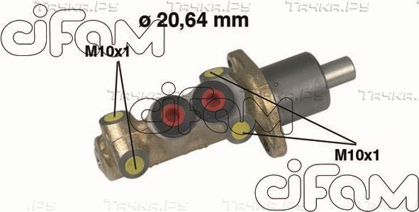 Тормозной цилиндр главный Cifam (Чугун) для Peugeot 205 1983-1998. Артикул 202-059