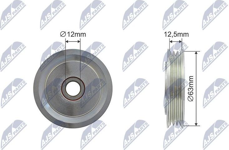 Направляющий (ведущий) ролик приводного поликлинового ремня NTY. Артикул RNK-TY-034