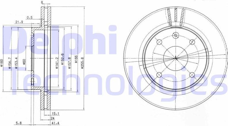 Тормозной диск Delphi. Артикул BG4003