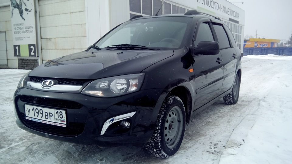 Дефлекторы Сobra Tuning для окон Lada Kalina I 1117 универсал 2004-2013. Артикул V0014