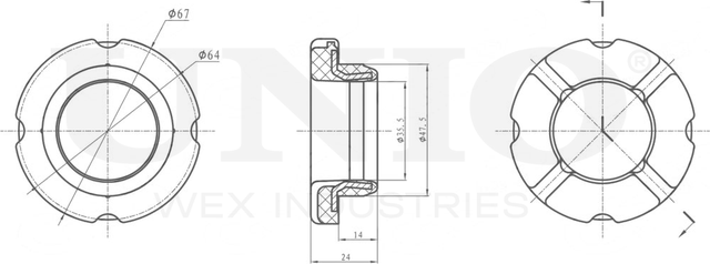 Сайлентблок подрамника (Unio). Артикул RMP-20511